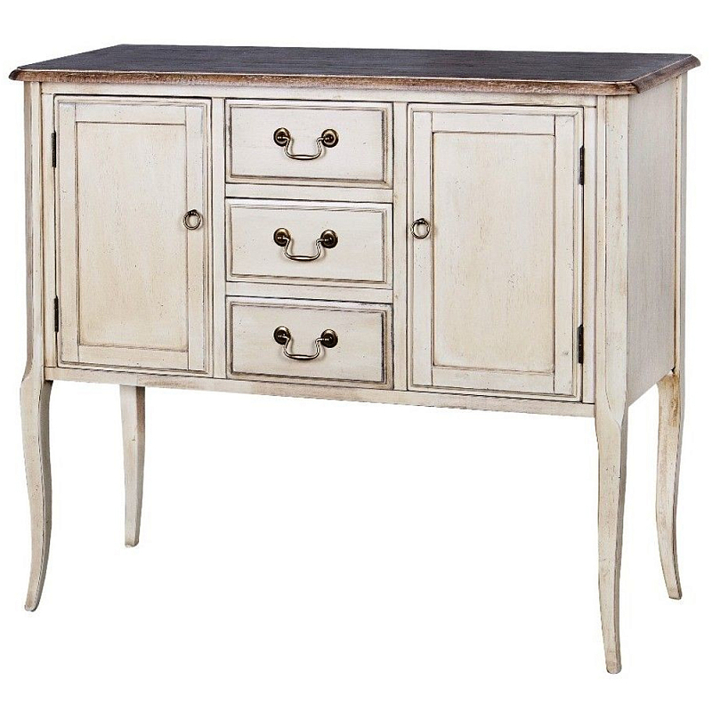 Комод в стиле прованс с ящиками и дверцами Rene Montmartre Provence Chest of Drawers Белый Дуб темный Комод в стиле прованс с ящиками и дверцами Rene Montmartre Provence Chest of Drawers Белый Дуб темный в Орле | Loft Concept
