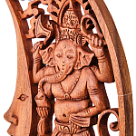 Панно из дерева Ганеша и месяц Panel With Animals варинант исполнения - 2 | Loft Concept в Орле