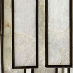 Потолочный светильник с подвесами из перламутра Unique Shine Effect варинант исполнения - 1 | Loft Concept в Орле