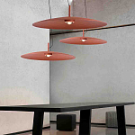 Подвесной светильник круглой формы с коричневым металлическим абажуром Halo Drift варинант исполнения - 3 | Loft Concept в Орле