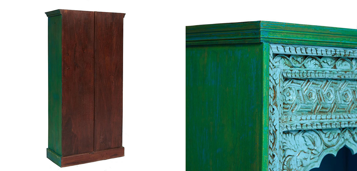 Стеллаж Indian Antique Mango Tree blue/green - Loft-Concept в Орле