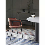 Стул полукруглый мягкий с буклированной обивкой Chair with Boucle Upholstery варинант исполнения - 4 | Loft Concept в Орле