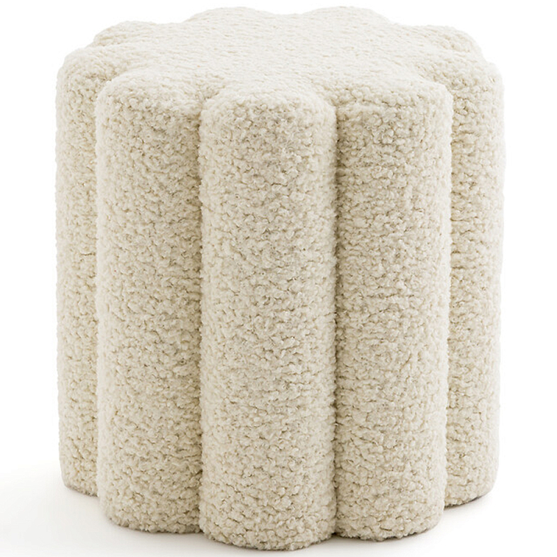 Пуф с обивкой из ткани букле Flo Pouf Кремовый Пуф с обивкой из ткани букле Flo Pouf Кремовый в Орле | Loft Concept