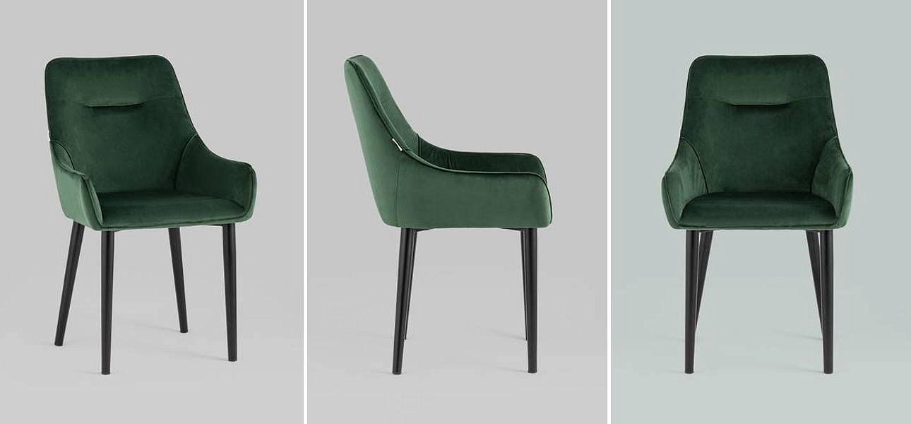 Стул Joan Chair Темно-Зеленый Велюр Стул Joan Chair Темно-Зеленый Велюр - Loft-Concept в Орле