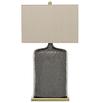 Настольная лампа керамическая с тканевым прямоугольным абажуром Flask варинант исполнения - 4 | Loft Concept в Орле