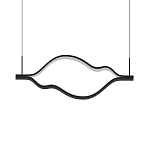 Подвесной светильник волнообразный изогнутый черного цвета 4000К Spiral Lighting варинант исполнения - 1 | Loft Concept в Орле