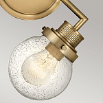 Бра для ванных комнат с прозрачным шарообразным плафоном из стекла с пузырьками на круглом основании Hinkley варинант исполнения - 15 | Loft Concept в Орле