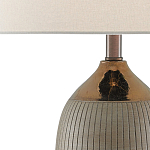 Настольная лампа керамическая с тканевым цилиндрическим абажуром Bullet варинант исполнения - 1 | Loft Concept в Орле