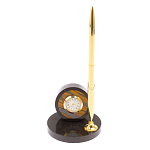 Часы настольные с ручкой из натурального камня Stone Clock варинант исполнения - 10 | Loft Concept в Орле