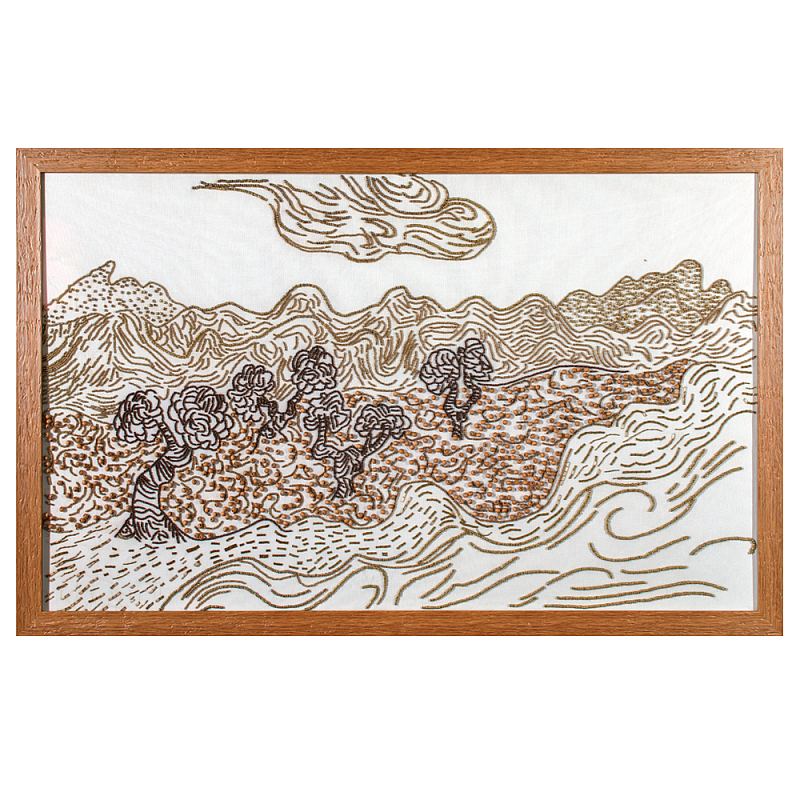 Vincent Van Gogh Sketch Картина вышивка бисером Ван Гог Бежевый Vincent Van Gogh Sketch Картина вышивка бисером Ван Гог Бежевый в Орле | Loft Concept
