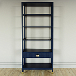 Стеллаж Elsa Dreams Blue со стеклянными полками и ящиком варинант исполнения - 4 | Loft Concept в Орле