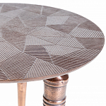 Кофейный столик с рельефной столешницей из металла Aplika Bronze варинант исполнения - 4 | Loft Concept в Орле