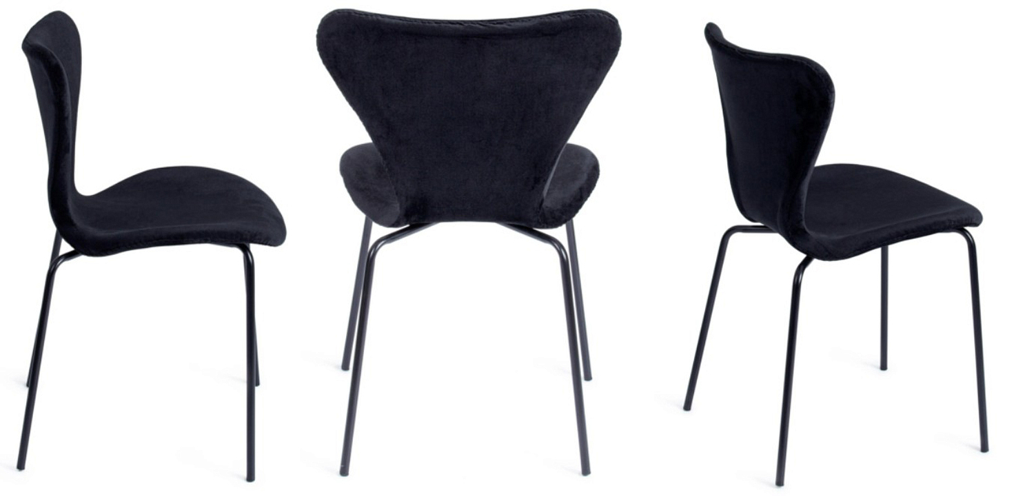Стул Julissa Black Chair флок Стул Julissa Black Chair флок - Loft-Concept в Орле