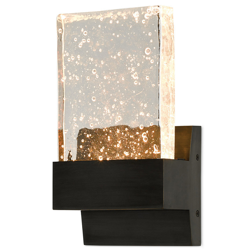 Бра светодиодное из текстурного стекла Texture Plate Темная бронза в Орле | Loft Concept 