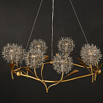 Люстра круглая с декором в виде цветков одуванчика Hanging Dandelion варинант исполнения - 5 | Loft Concept в Орле