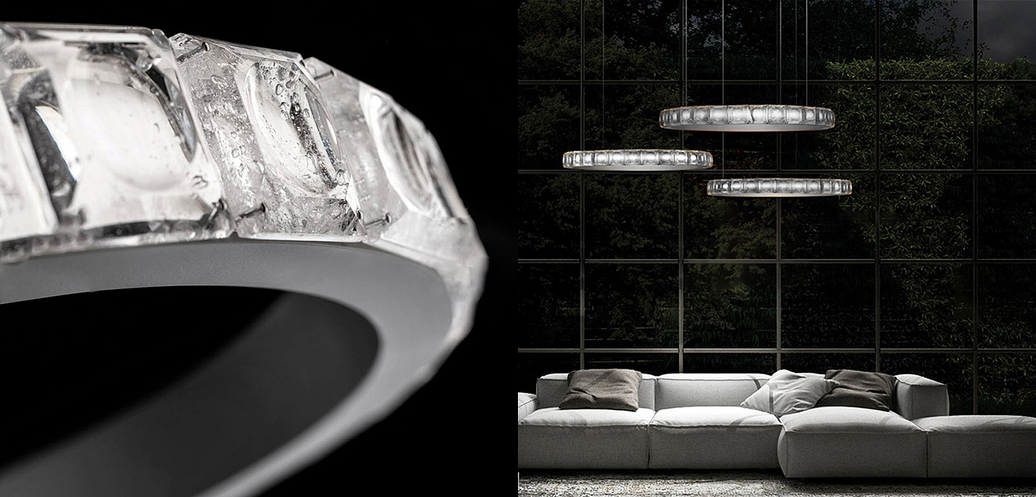 Люстра Ring horizontal silver chandelier Люстра Ring horizontal silver chandelier - Loft-Concept в Орле