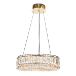 Люстра подвесная круглая из прозрачного хрусталя с золотым корпусом Selfsufficient варинант исполнения - 4 | Loft Concept в Орле