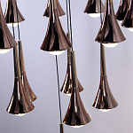 Люстра светодиодная с акриловыми конусообразными плафономи розовое золото Astra 60   варинант исполнения - 3 | Loft Concept в Орле