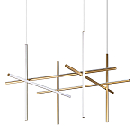 Люстра с 6-ю цилиндрическими плафонами на тонких тросах Trumpet tube варинант исполнения - 1 | Loft Concept в Орле