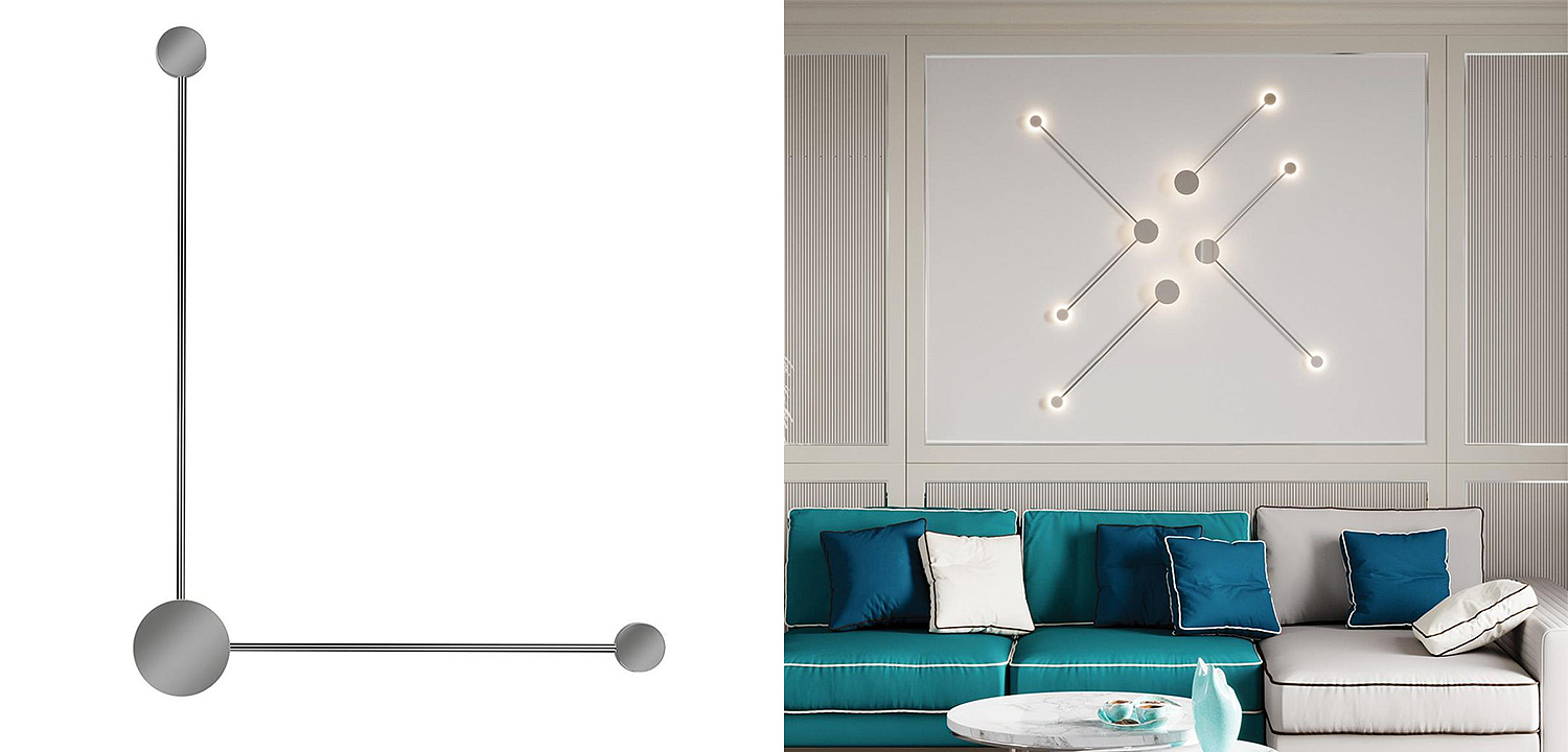 Бра Pin Wall Light Chrome Angle Бра Pin Wall Light Chrome Angle - Loft-Concept в Орле