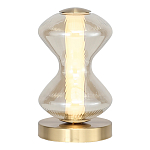 Настольная лампа светодиодная с волнообразным стеклянным плафоном Amphora of Light варинант исполнения - 1 | Loft Concept в Орле