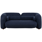 Дизайнерский двухместный диван с мягкими спинкой и подлокотниками синий Madelaine Sofa Blue варинант исполнения - 1 | Loft Concept в Орле