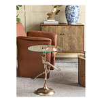 Столик с круглой стеклянной столешницей и корпусом в виде двух павлинов на ветке Table Two Peacocks варинант исполнения - 9 | Loft Concept в Орле