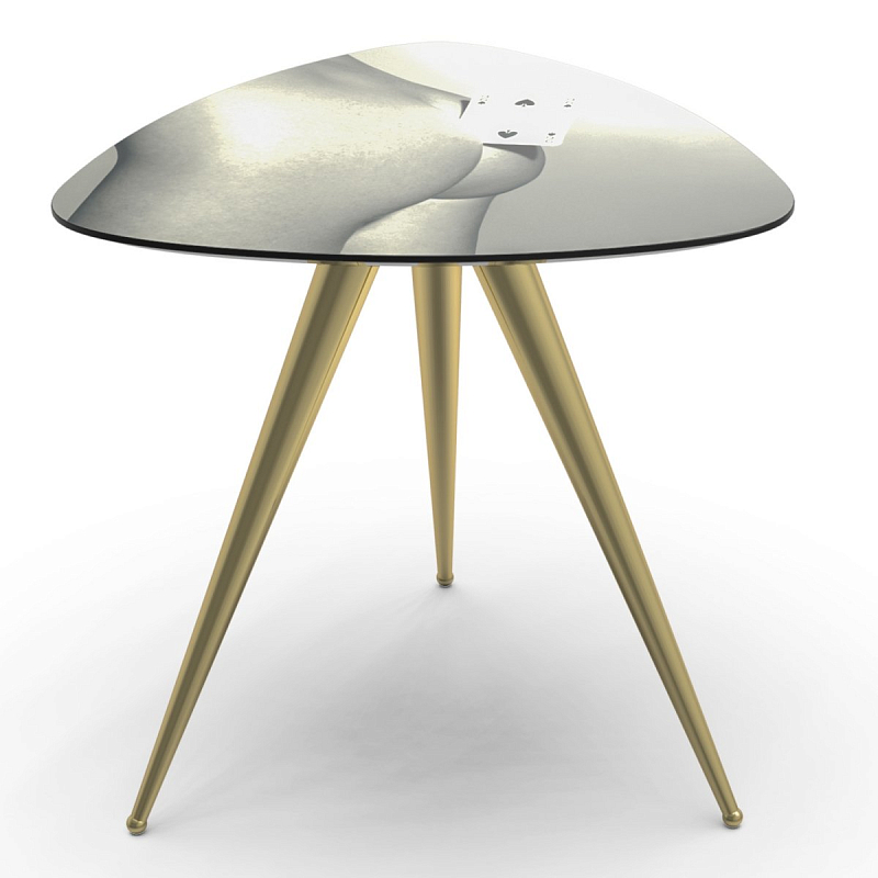 Журнальный стол Seletti Side Table Two of Spades Серый Латунь Журнальный стол Seletti Side Table Two of Spades Серый Латунь в Орле | Loft Concept