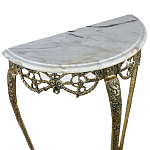 Консоль из бронзы с мраморной столешницей Mademoiselle De Console варинант исполнения - 1 | Loft Concept в Орле