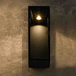 Уличный настенный светильник прямоугольной формы черного цвета Geometric Glow варинант исполнения - 2 | Loft Concept в Орле