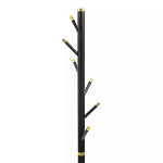 Напольная вешалка чёрная с золотистыми элементами Branches Hangers варинант исполнения - 2 | Loft Concept в Орле