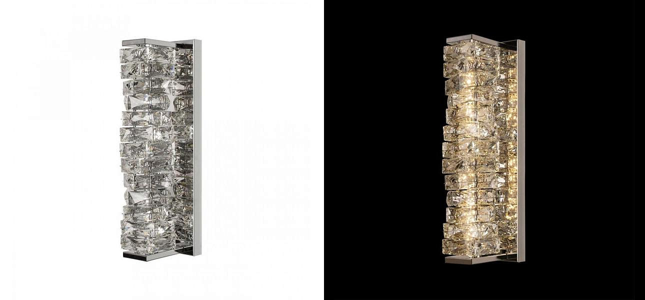 Хрустальное Бра Reduced Transparent Cubes Серебро Хрустальное Бра Reduced Transparent Cubes Серебро - Loft-Concept в Орле