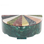 Шкатулка с мозаикой из натурального камня змеевик Stone Casket варинант исполнения - 1 | Loft Concept в Орле