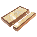 Нарды настольные из натурального камня лазурит и долерит Backgammon from Stone варинант исполнения - 12 | Loft Concept в Орле