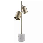 Настольная лампа золотистая на белом мраморном основании Streams of Light варинант исполнения - 3 | Loft Concept в Орле