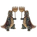 Подсвечник в виде дракона Dragon candlestick Green Gold Brown L or R варинант исполнения - 1 | Loft Concept в Орле