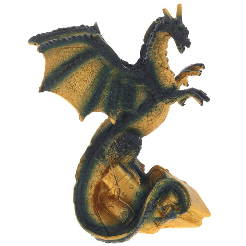 Декоративная статуэтка Дракон Green Gold Dragon Treasure Keeper Statuette Зеленый Золотой Декоративная статуэтка Дракон Green Gold Dragon Treasure Keeper Statuette Зеленый Золотой в Орле | Loft Concept