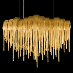 Люстра подвесная с металлическими цепочками и изогнутыми металлическими дугами 72 см Atlantis Chain варинант исполнения - 17 | Loft Concept в Орле