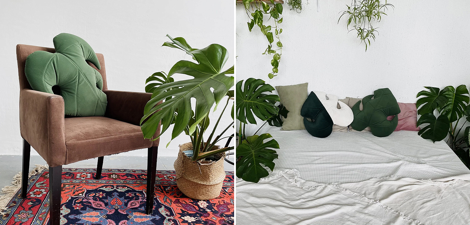Декоративная подушка Botanical Cushion Monstera Декоративная подушка Botanical Cushion Monstera - Loft-Concept в Орле
