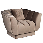 Дизайнерское кресло мягкое из серого велюра Serenity варинант исполнения - 1 | Loft Concept в Орле