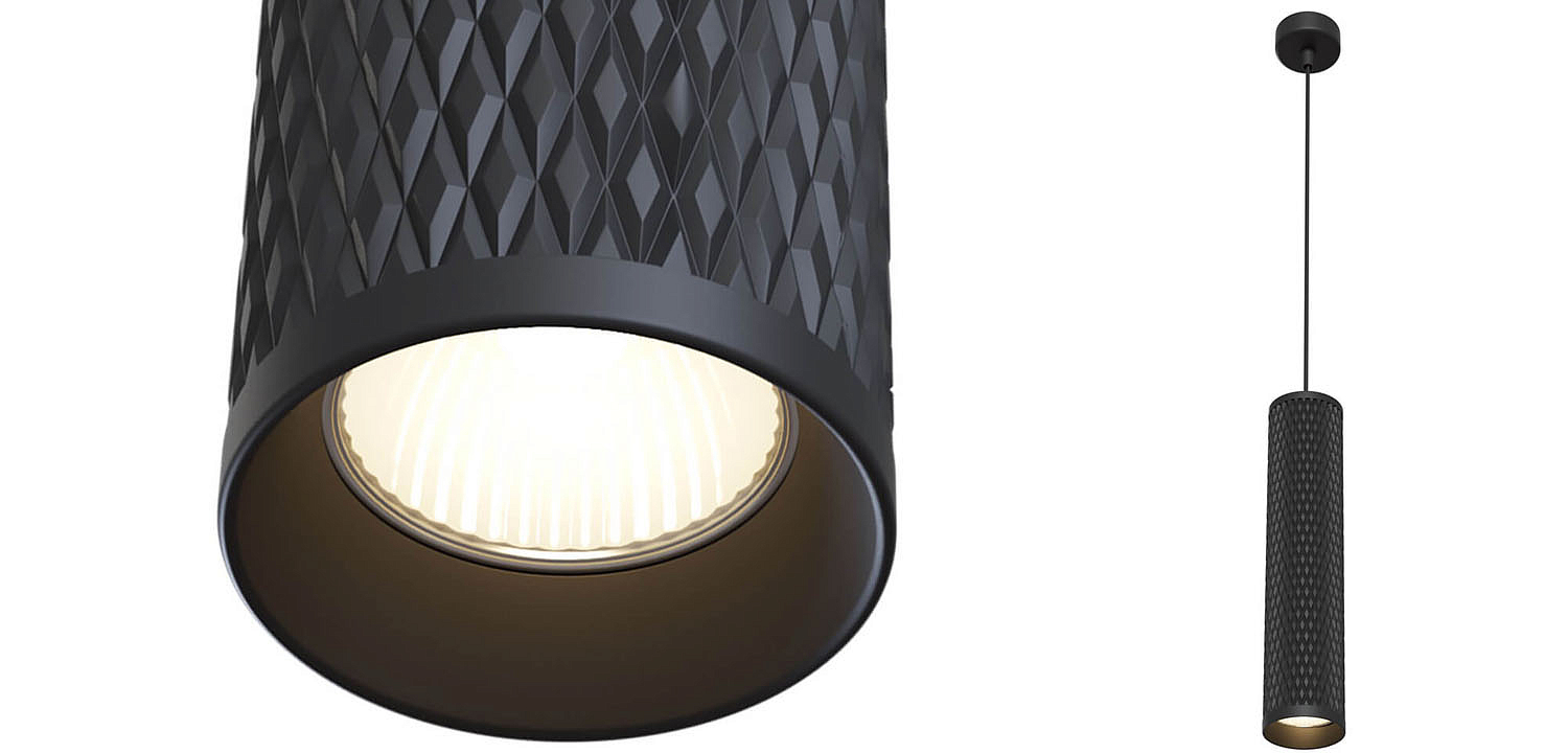 Подвесной светильник Trumpet tube black rhombus Подвесной светильник Trumpet tube black rhombus - Loft-Concept в Орле