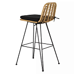 Стул барный с ротанговым плетением Half Bar Chair with Wicker без подлокотников варинант исполнения - 1 | Loft Concept в Орле