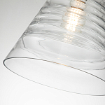 Подвесной светильник с прозрачным рельефным стеклянным плафоном в форме конуса Feiss варинант исполнения - 3 | Loft Concept в Орле