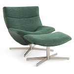 Кресло вращающееся с подставкой для ног зеленое Verdante варинант исполнения - 1 | Loft Concept в Орле