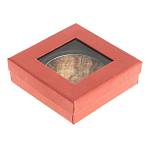 Зеркало карманное складное круглое из натурального камня Оникс в подарочной упаковке Silver Stone Mirrors варинант исполнения - 4 | Loft Concept в Орле