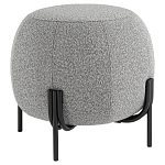 Пуф в ткани букле серого цвета Pikelet варинант исполнения - 1 | Loft Concept в Орле