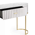 Консоль овальная на золотистых фигруных ножках Wall Console варинант исполнения - 3 | Loft Concept в Орле