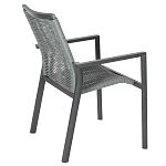 Стул темно-серый с высокой плетеной спинкой и сиденьем Braided Strength варинант исполнения - 3 | Loft Concept в Орле