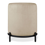 Банкетка овальная бежевый велюр на 4-х металлических ножках черного цвета SANJAY варинант исполнения - 3 | Loft Concept в Орле