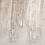 Люстра круглая с прозрачными стержнями разной длины Textured Glass Chandelier варинант исполнения - 8 | Loft Concept в Орле